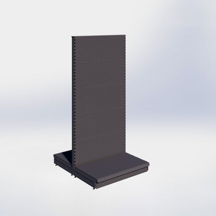 Middenstelling perforatie – H215 x B100 x D57 cm - 1 niveau - Antraciet