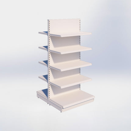 Middenstelling – H215 x B100 x D57 cm - 5 niveaus – Crème Wit