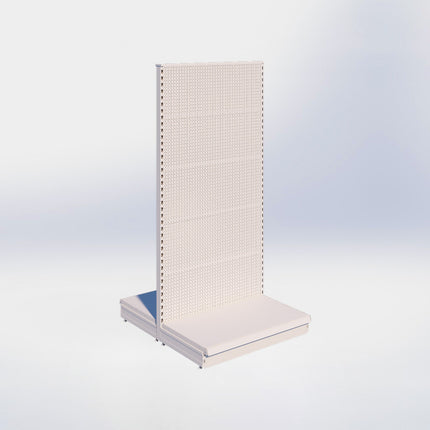 Middenstelling perforatie – H215 x B100 x D57 cm - 1 niveau – Crème Wit