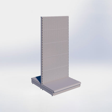 Middenstelling perforatie – H215 x B100 x D57 cm - 1 niveau - Grijs