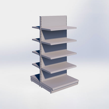 Middenstelling – H215 x B100 x D57 cm - 5 niveaus - Grijs