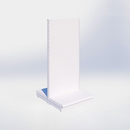 Middenstelling perforatie – H215 x B100 x D57 cm - 1 niveau - Wit