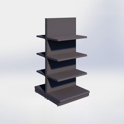 Middenstelling – H215 x B100 x D57 cm - 4 niveaus - Antraciet