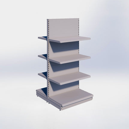 Middenstelling – H215 x B100 x D57 cm - 4 niveaus - Grijs