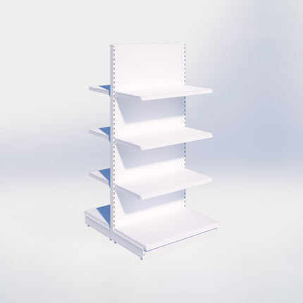 Middenstelling – H215 x B100 x D57 cm - 4 niveaus - Wit