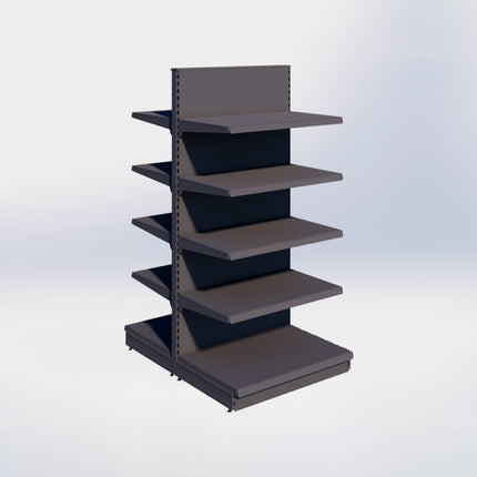 Middenstelling – H215 x B100 x D67 cm - 5 niveaus - Antraciet