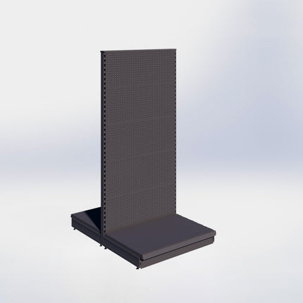 Middenstelling perforatie – H215 x B100 x D67 cm - 1 niveau - Antraciet