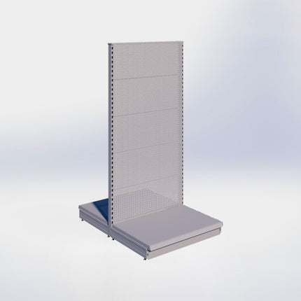 Middenstelling perforatie – H215 x B100 x D67 cm - 1 niveau - Grijs