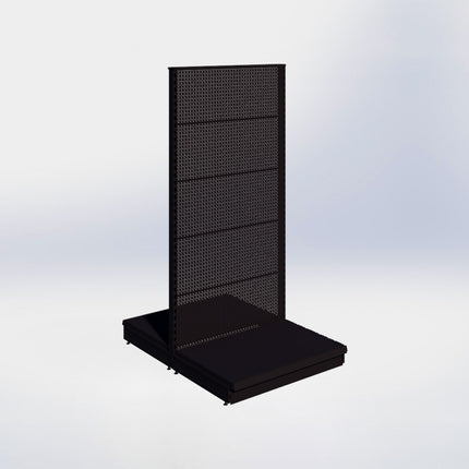 Middenstelling perforatie – H215 x B100 x D67 cm - 1 niveau - Zwart