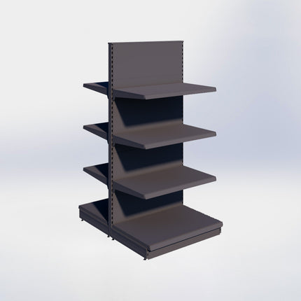 Middenstelling – H215 x B100 x D67 cm - 4 niveaus - Antraciet