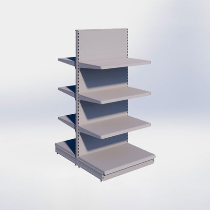 Middenstelling – H215 x B100 x D67 cm - 4 niveaus - Grijs