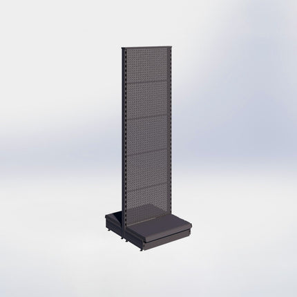 Middenstelling perforatie - H215 x B66,5 x D37 cm - 1 niveau - Antraciet