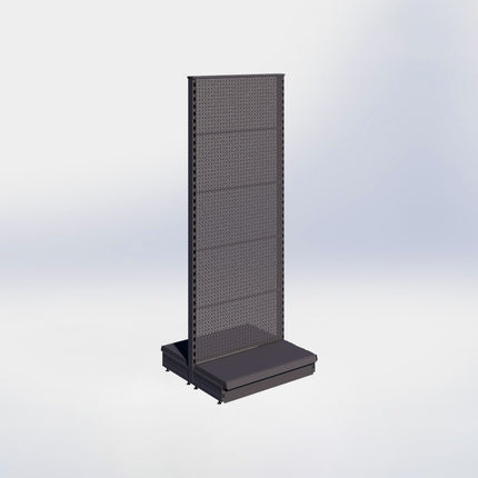 Middenstelling perforatie - H215 x B80 x D37 cm - 1 niveau - Antraciet