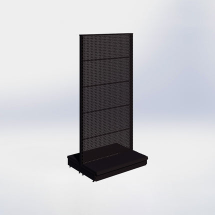 Middenstelling perforatie – H215 x B100 x D37 cm - 1 niveau - Zwart