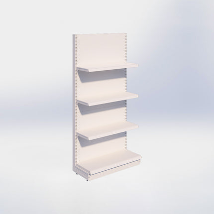 Wandstelling - H215 x B100 x D37 cm - 4 niveaus - Crème wit
