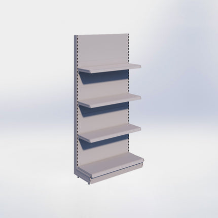 Wandstelling - H215 x B100 x D37 cm - 4 niveaus - Grijs