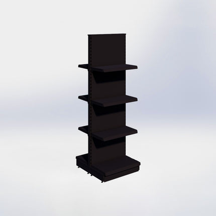 Middenstelling - H215 x B66,5 x D37 cm - 4 niveaus - Zwart