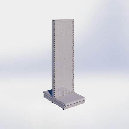Middenstelling perforatie - H215 x B66,5 x D47 cm - 1 niveau - Grijs
