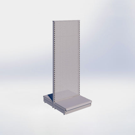 Middenstelling perforatie - H215 x B80 x D47 cm - 1 niveau - Grijs