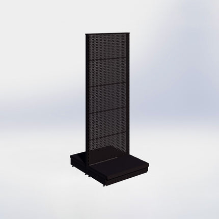 Middenstelling perforatie - H215 x B80 x D47 cm - 1 niveau - Zwart