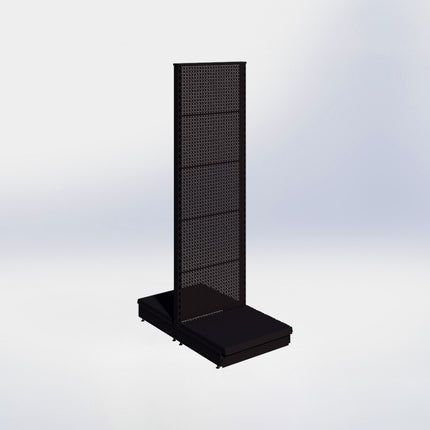 Middenstelling perforatie - H215 x B66,5 x D57 cm - 1 niveau - Zwart
