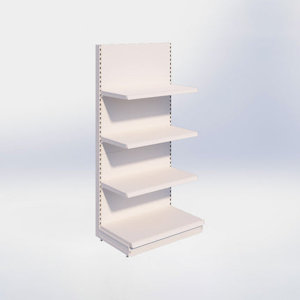 Wandstelling - H215 x B100 x D57 cm - 4 niveaus - Crème wit