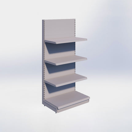 Wandstelling - H215 x B100 x D57 cm - 4 niveaus - Grijs