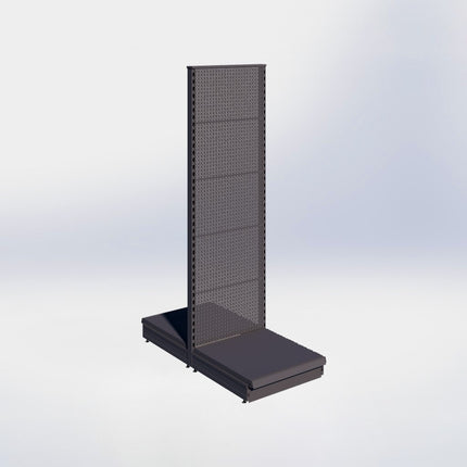 Middenstelling perforatie - H215 x B66,5 x D67 cm - 1 niveau - Antraciet