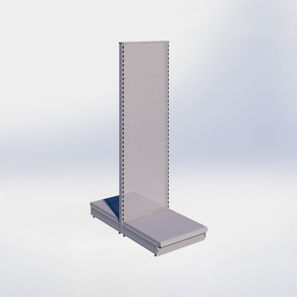 Middenstelling perforatie - H215 x B66,5 x D67 cm - 1 niveau - Grijs