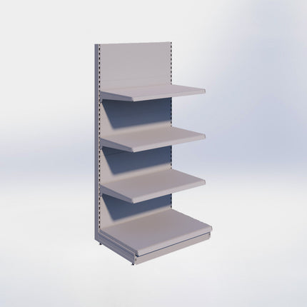 Wandstelling - H215 x B100 x D67 cm - 4 niveaus - Grijs