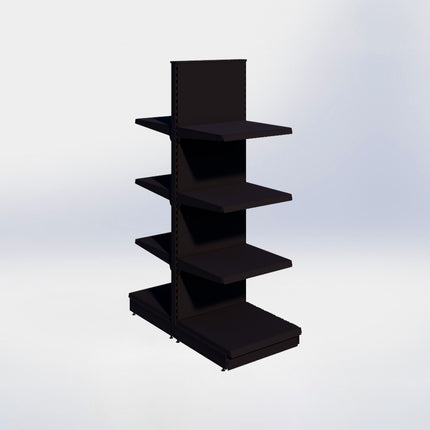 Middenstelling - H215 x B66,5 x D67 cm - 4 niveaus - Zwart