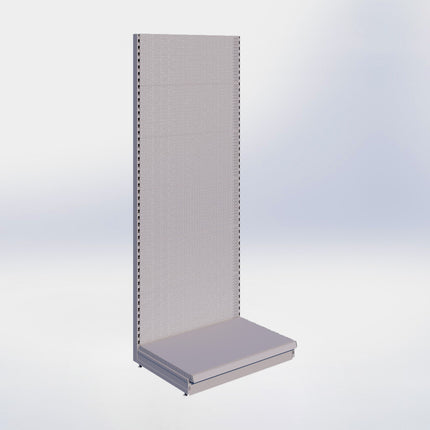 Wandstelling perforatie - H250 x B100 x D67 cm - 1 niveau - Grijs