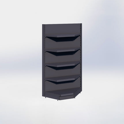 Corner shelving unit Anthracite h:215/57