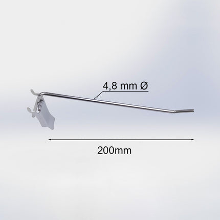 FOLDING HOOKS SINGLE 20CM 4.8MM THICK