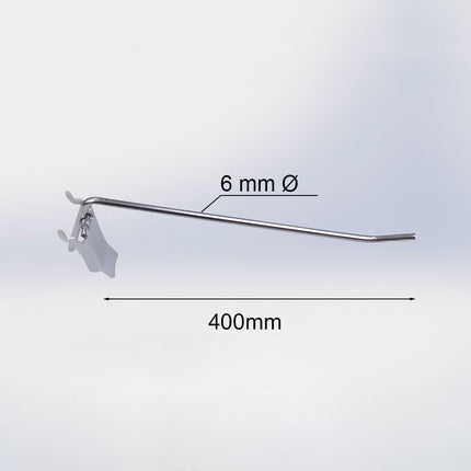 Klaphaak enkel (50 stuks) - 400 mm - 6 mm ø