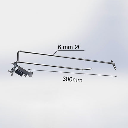 KLAPPHAKEN EINZELN 30CM 6MM DICK