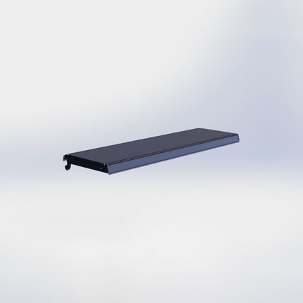 Legplank - L100 x D30 cm - met dragers en prijsetiket - Antraciet