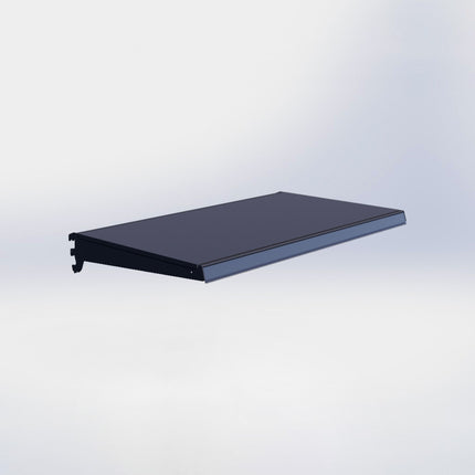 Legplank - L100 x D57 cm - met dragers en prijsetiket - Antraciet