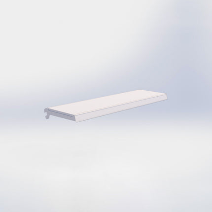 Legplank - L100 x D30 cm - met dragers en prijsetiket - Crème wit