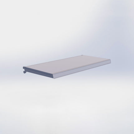 Legplank - L100 x D47 cm - met dragers en prijsetiket - Grijs