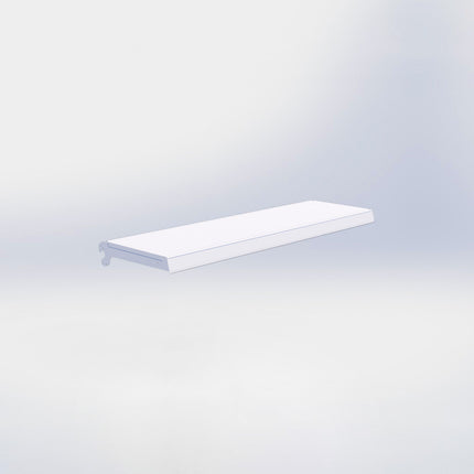 Legplank - L100 x D30 cm - met dragers en prijsetiket - Wit