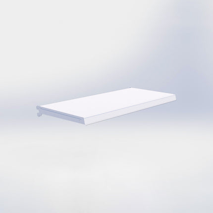 Legplank - L100 x D47 cm - met dragers en prijsetiket - Wit