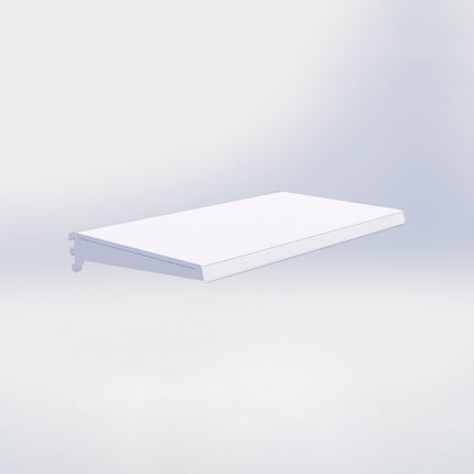 Legplank - L100 x D57 cm - met dragers en prijsetiket - Wit