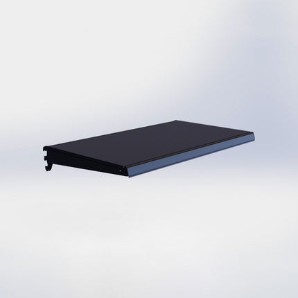 Legplank - L100 x D57 cm - met dragers en prijsetiket - Zwart