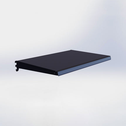 Legplank - L100 x D67 cm - met dragers en prijsetiket - Zwart