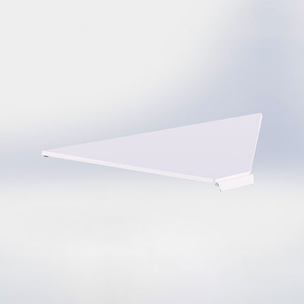 Hoekstelling legplank - L100 x D57 cm - Wit