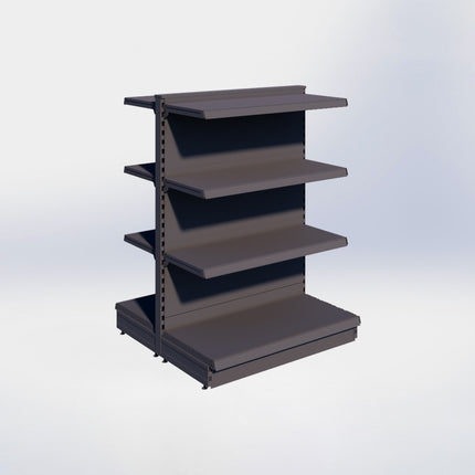 Middenstelling - H140 x B100 x D47 cm - 4 niveaus - Antraciet