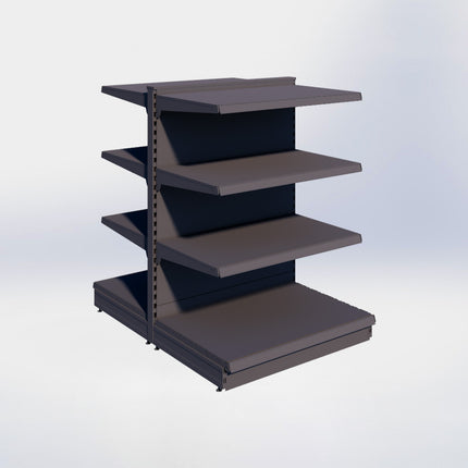 Middenstelling - H140 x B100 x D67 cm - 4 niveaus - Antraciet