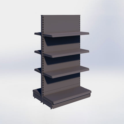 Middenstelling - H180 x B100 x D37 cm - 4 niveaus - Antraciet