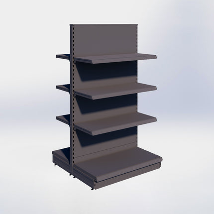 Middenstelling - H180 x B100 x D47 cm - 4 niveaus - Antraciet